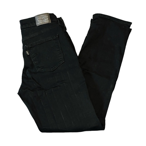 Levi Classic Straight Leg Jeans. Black Size 4 #1064 - Picture 4 of 4